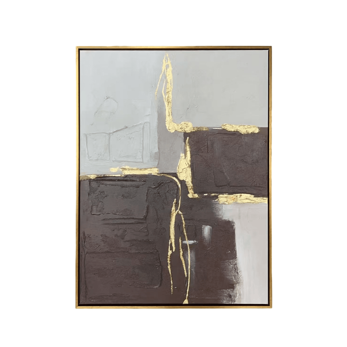 Otranto Brown, Cream & Gold Abstract Wall Art Accessories 