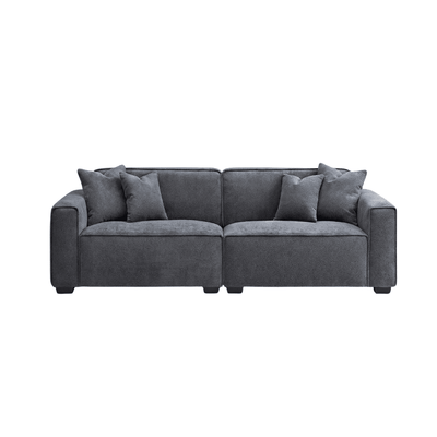 Ottilie Charcoal Boucle 3 Seater Sofa Sofa 