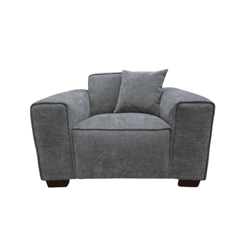 Ottilie Charcoal Boucle Armchair Sofa 