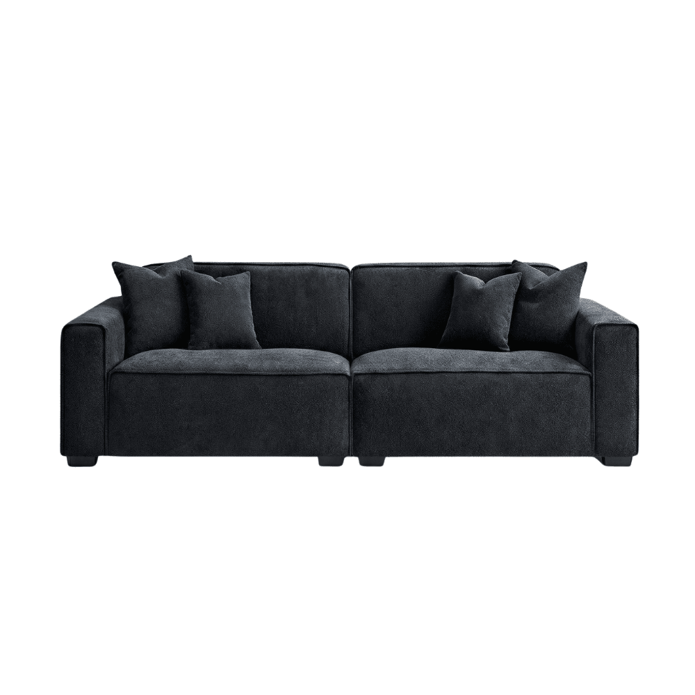 Ottilie Midnight Boucle 3 Seater Sofa Sofa 