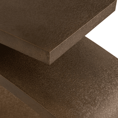 Oville Brushed Gold Abstract Console Table Furniture 