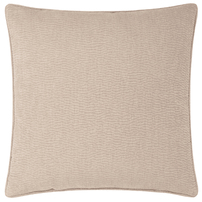 Paige Beige Woven Textured Feather Filled Cushion - 50x50cm Textiles 