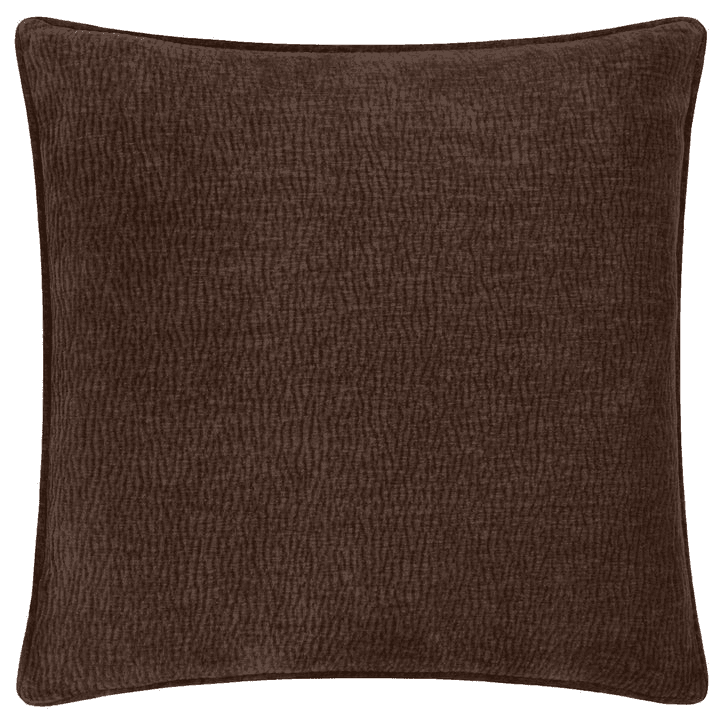 Paige Brown Woven Textured Feather Filled Cushion - 50x50cm Textiles 