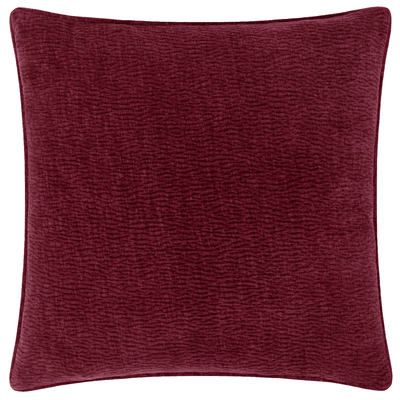 Paige Burgundy Woven Textured Cushion Cover - 50x50cm Textiles 