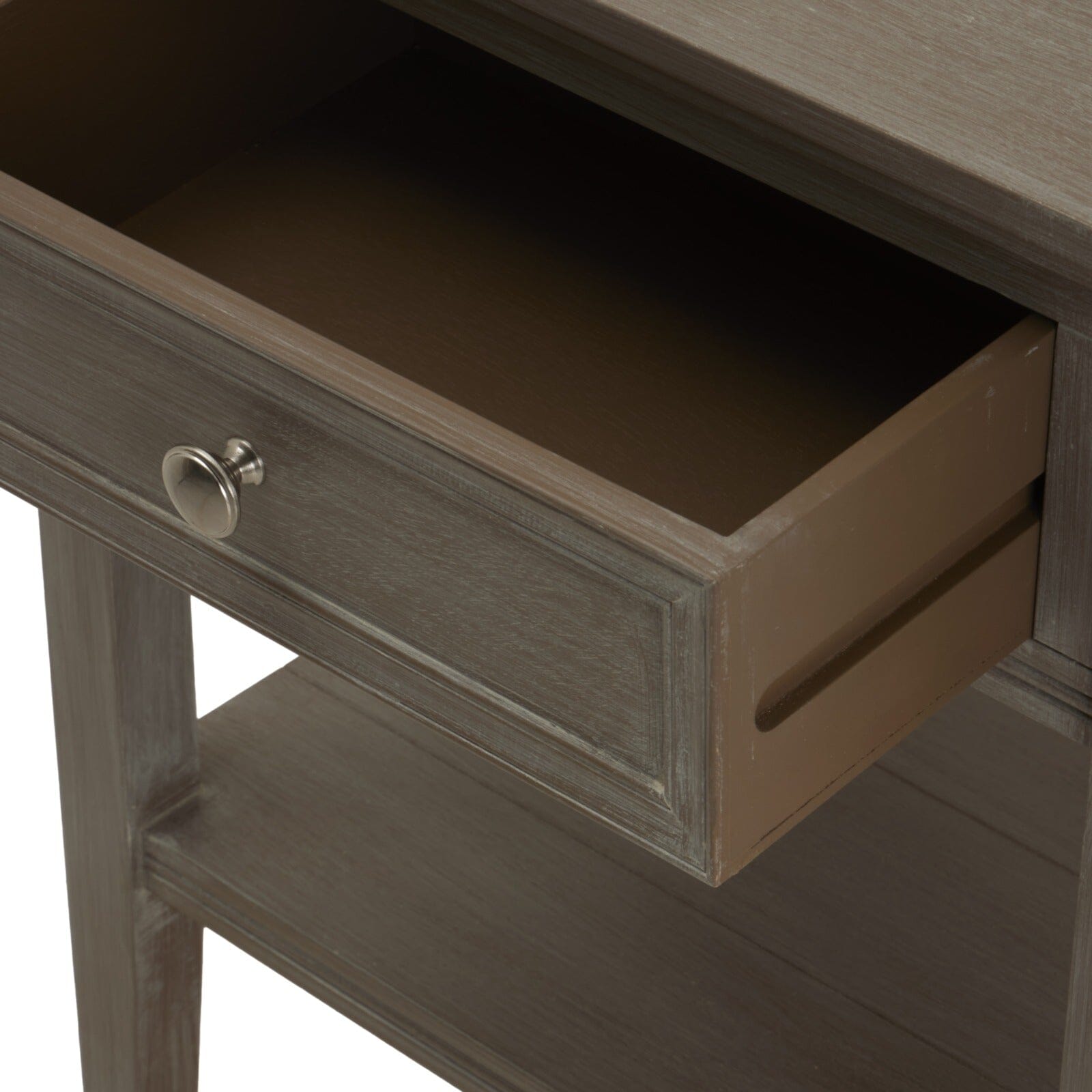 Palma Grey Washed Wood 1 Drawer Side Table Furniture 