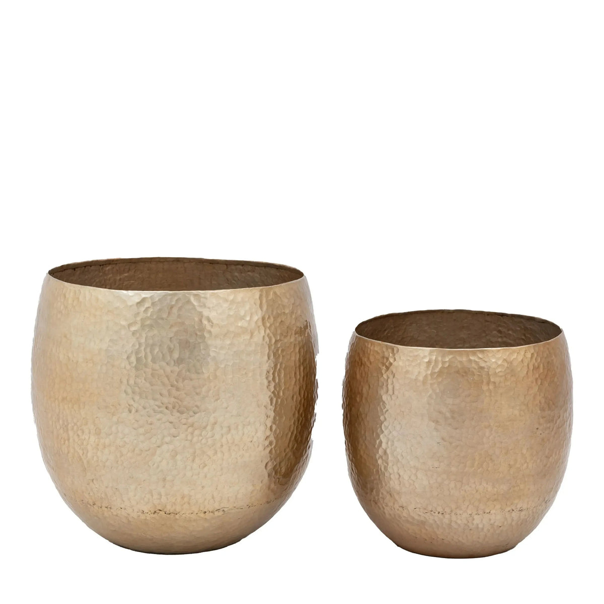 Palms Gold Metal Planters- Set of 2 Accessories 