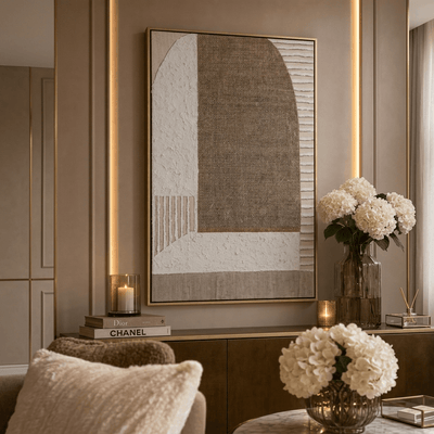 Paloma Neutral Layered Canvas Wall Art Accessories 