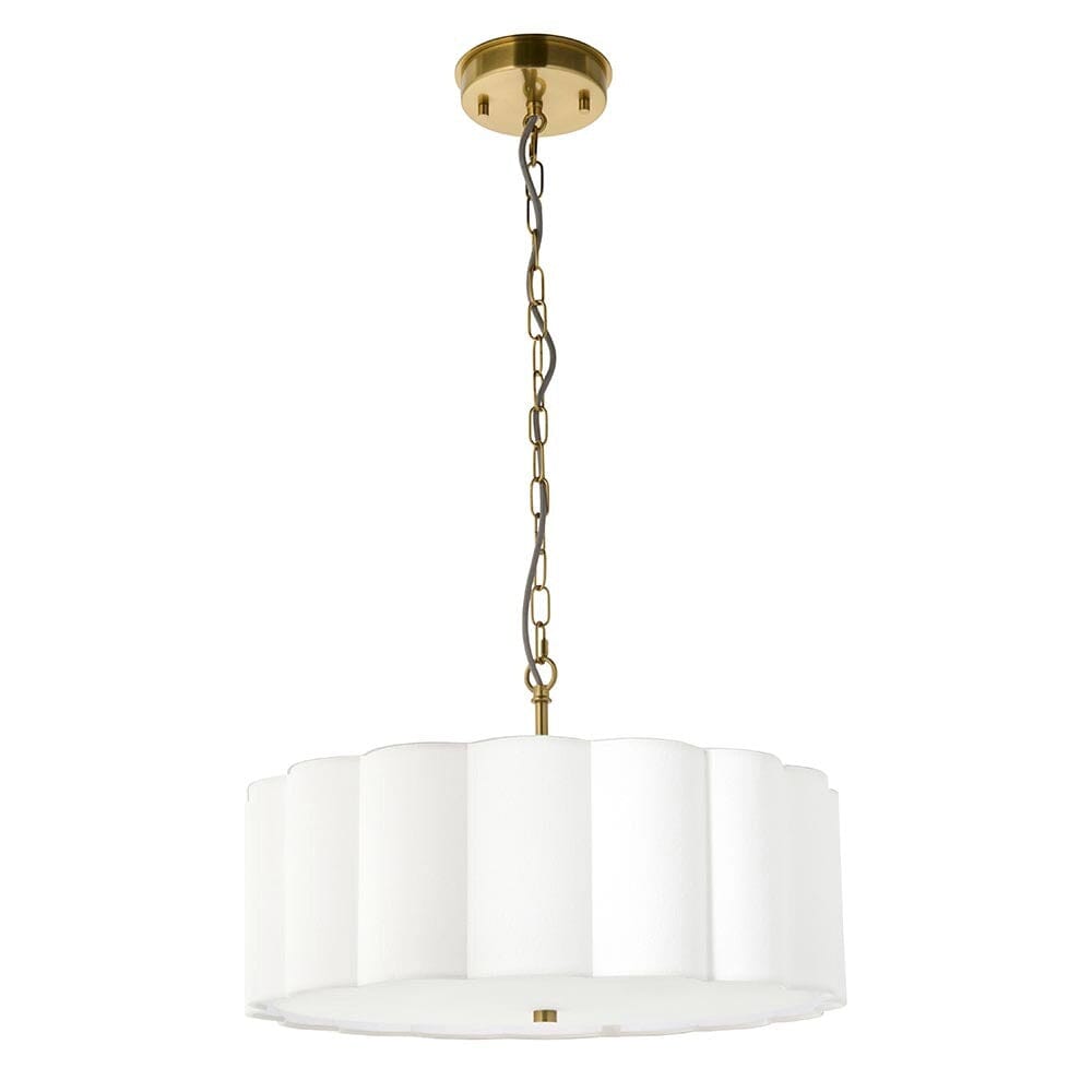 Pandora Cream & Gold 3 Light Pendant Ceiling Light Lighting 