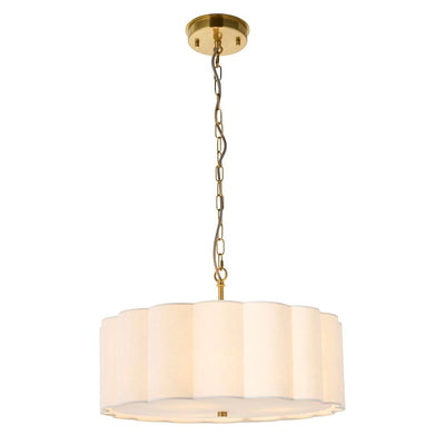 Pandora Cream & Gold 3 Light Pendant Ceiling Light Lighting 
