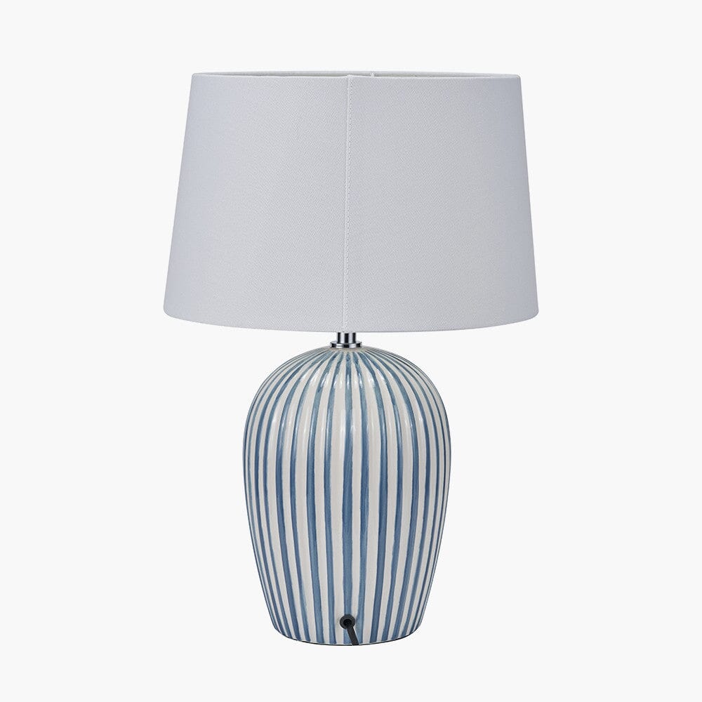 Panna Blue & White Striped Table Lamp Lighting 