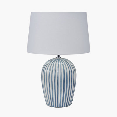 Panna Blue & White Striped Table Lamp Lighting 