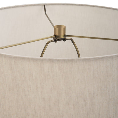 Panna Gold & Stone Table Lamp with Linen Shade Lighting 