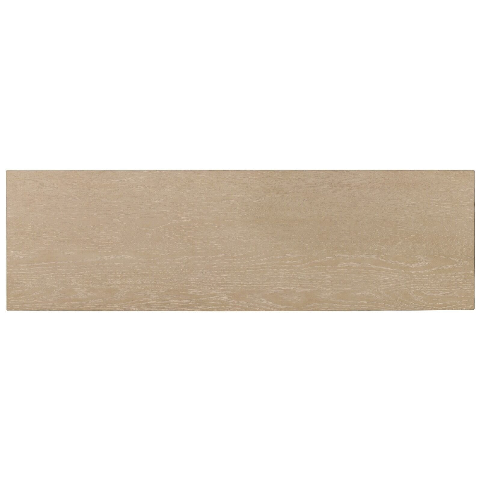 Paradigm Light Oak & Linen 3 Drawer Console Table Furniture 