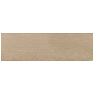 Paradigm Light Oak & Linen 3 Drawer Console Table Furniture 