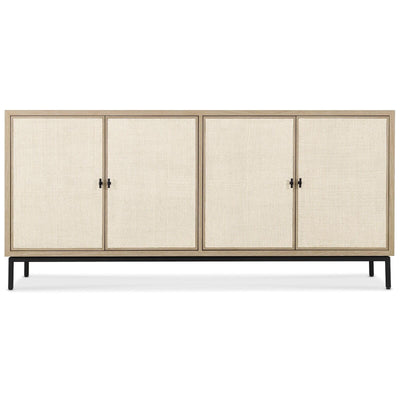 Paradigm Light Oak & Linen 4 Door Sideboard Furniture 