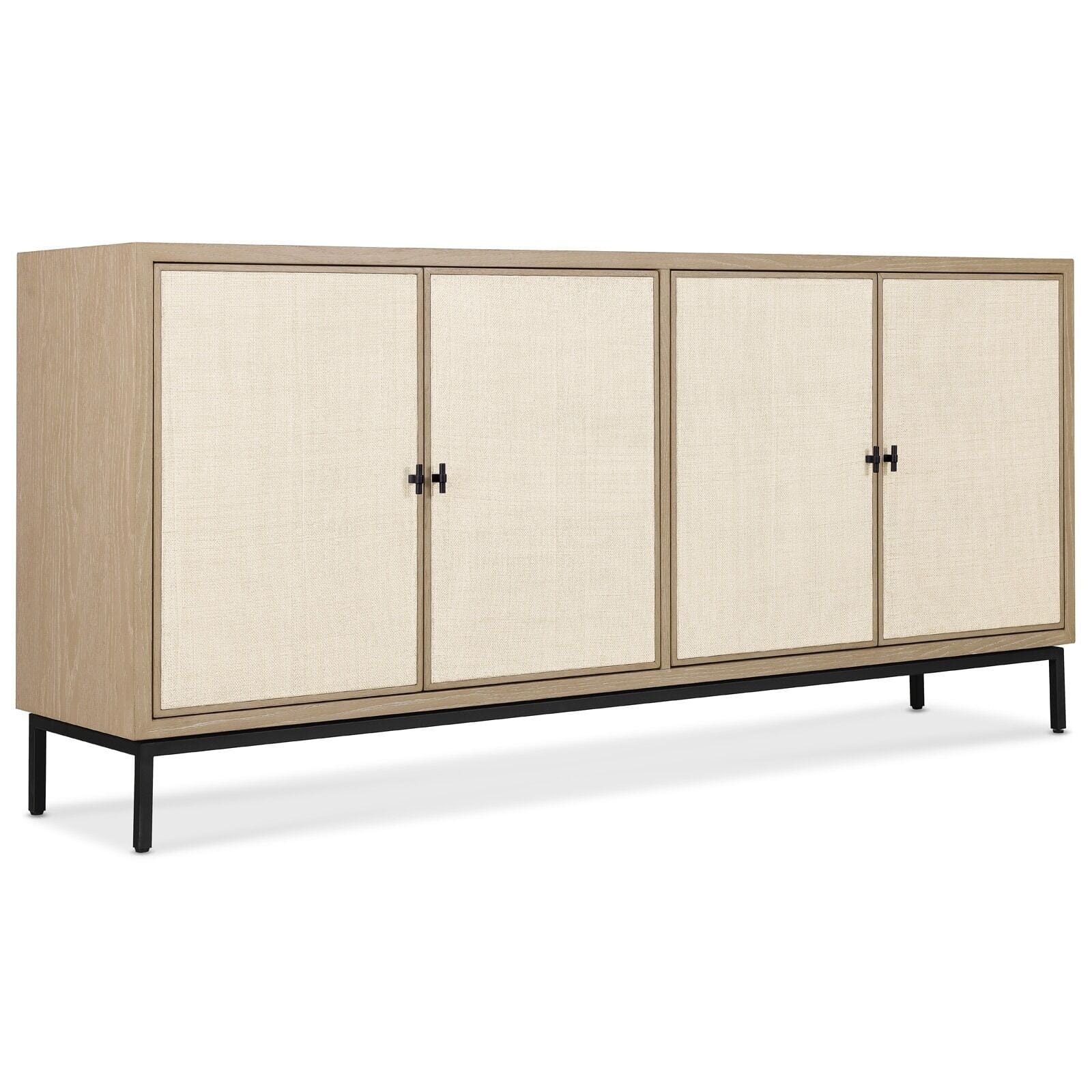 Paradigm Light Oak & Linen 4 Door Sideboard Furniture 
