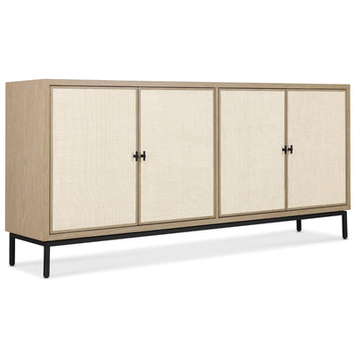 Paradigm Light Oak & Linen 4 Door Sideboard Furniture 