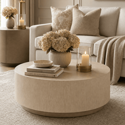 Paradigm Light Oak Round Coffee Table Furniture 