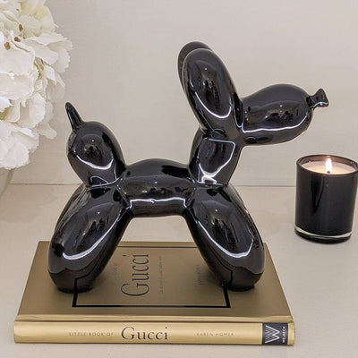 Patrice Black Standing Balloon Dog Ornament Accessories 