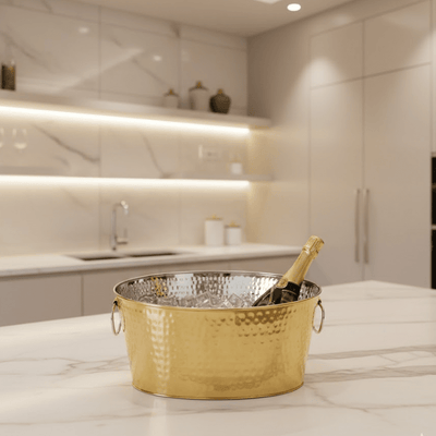 Pavillion Gold Hammered Champagne Bucket Accessories 