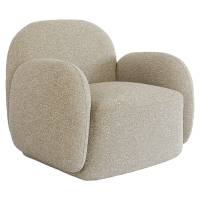 Pax Beige Woven Curved Accent Chair Furniture 