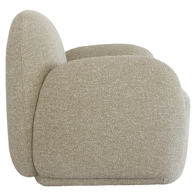 Pax Beige Woven Curved Accent Chair Furniture 