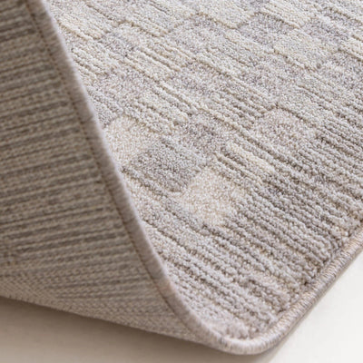 Pigalle Greige Checkerboard Rug 