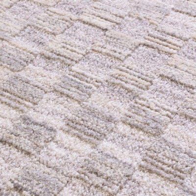 Pigalle Greige Checkerboard Rug 
