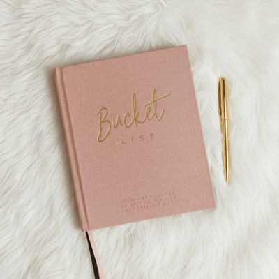Pink Bucket List Journal Accessories 