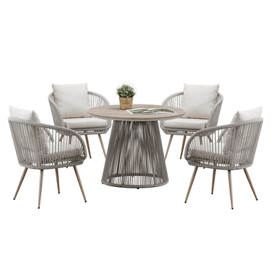 Piper Neutral 4 Seater Outdoor Dining Set Outdoor 