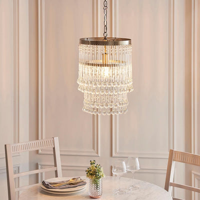 Pippa Antique Brass & Clear Glass Droplet Pendant Ceiling Light Lighting 