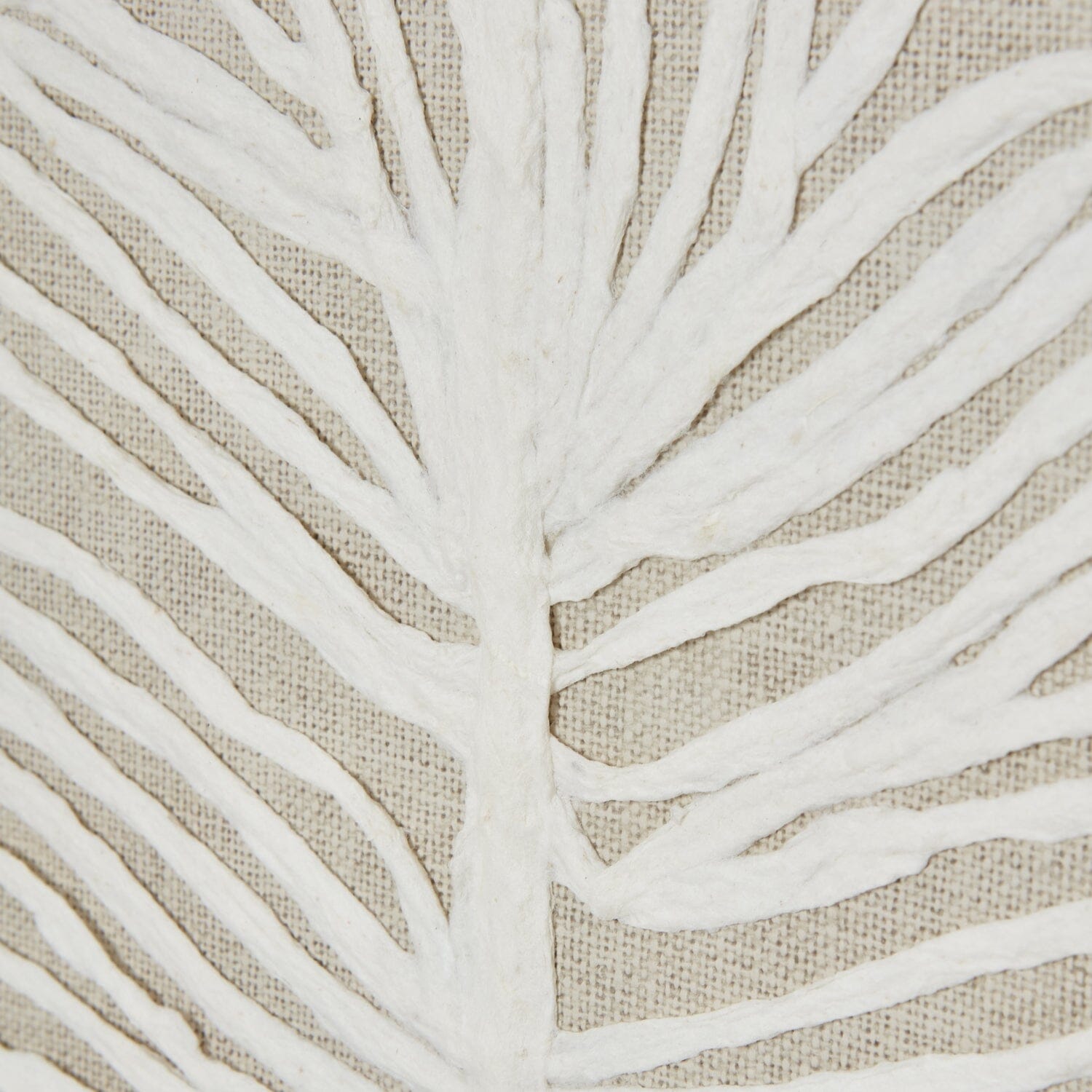 Plume Large Taupe & White Feather Wall Art with Beaded Frame Accessories 