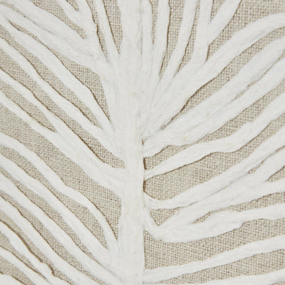Plume Large Taupe & White Feather Wall Art with Beaded Frame Accessories 