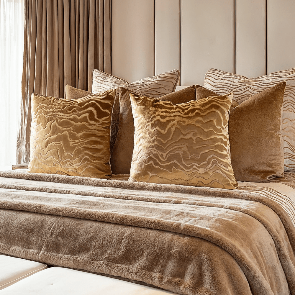 Polter Amber Velvet Pattern Cushion- 50x50cm 