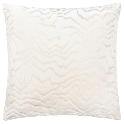 Polter White Velvet Pattern Cushion- 50x50cm 