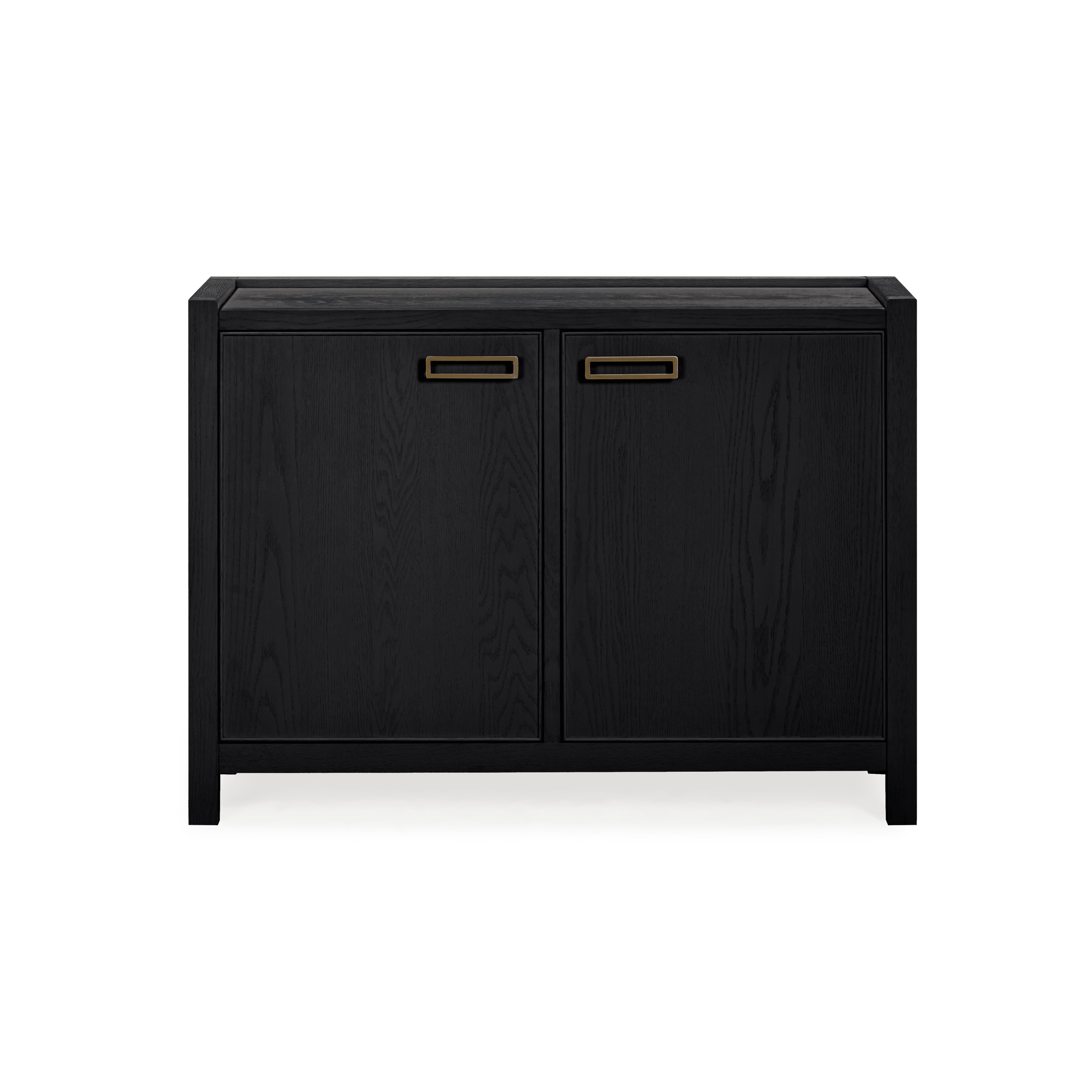 PRE ORDER - Soho Black Oak Veneer 2 Door Sideboard Furniture 