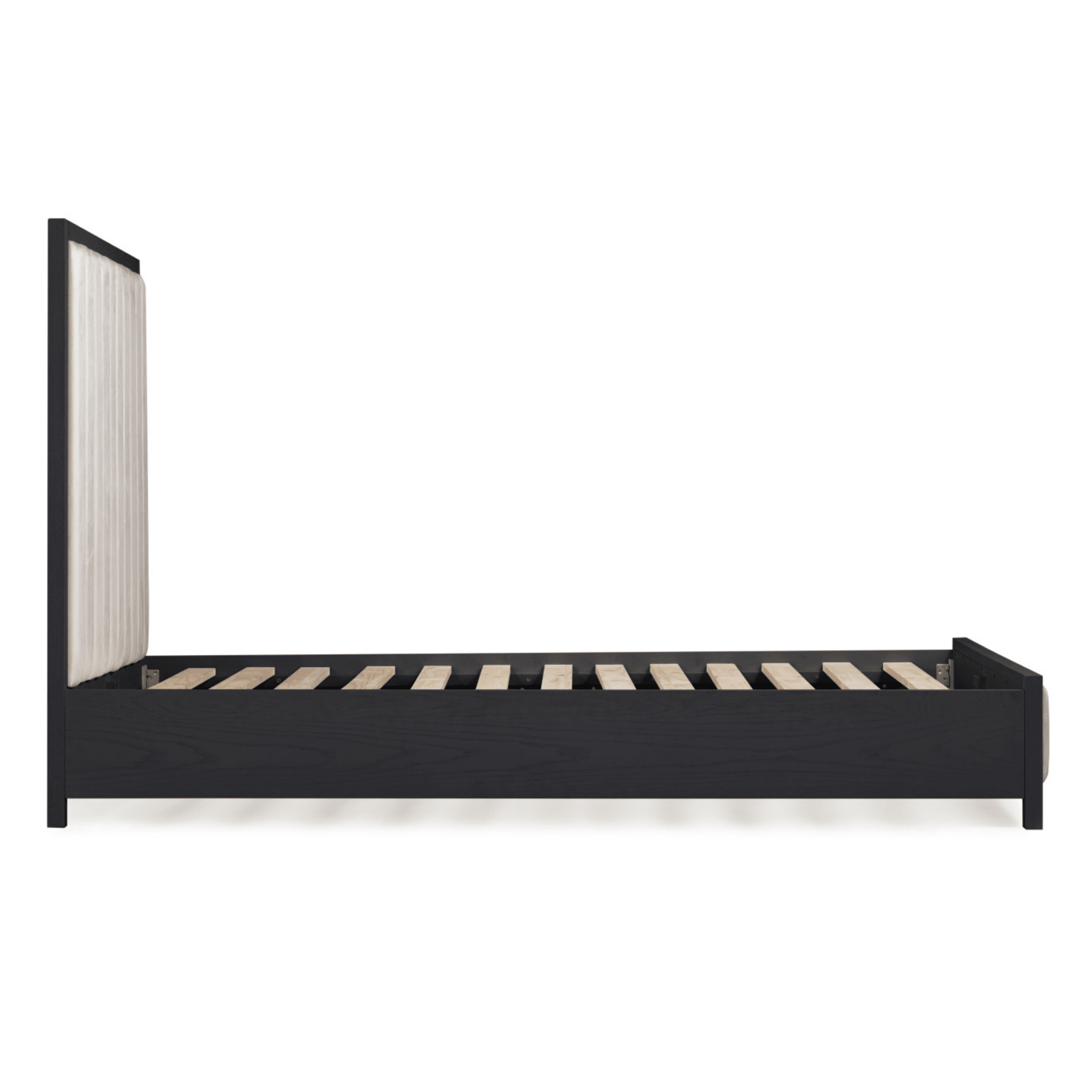 PRE ORDER - Soho Cream Velvet Bed with Black Frame Beds and Headboards 