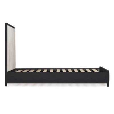 PRE ORDER - Soho Cream Velvet Bed with Black Frame Beds and Headboards 