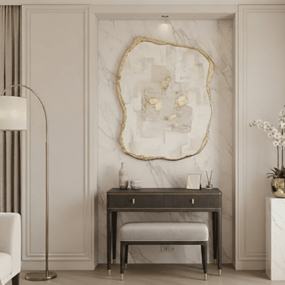 Putney Grey & Gold Dressing Table Stool Furniture 