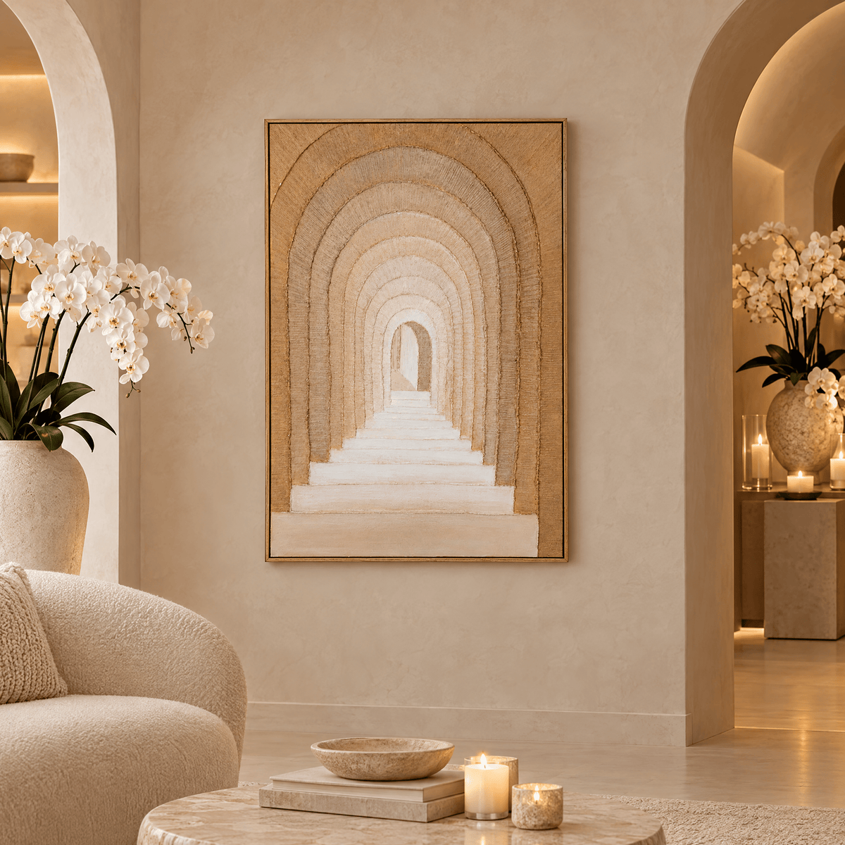 Raine Multi Arch Canvas Wall Art Accessories 