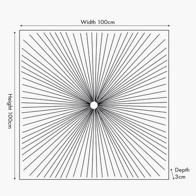 Raye White & Gold Sunburst Style Wall Art Accessories 