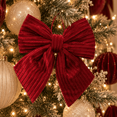 Red Velvet Decorative Bow Accessories 