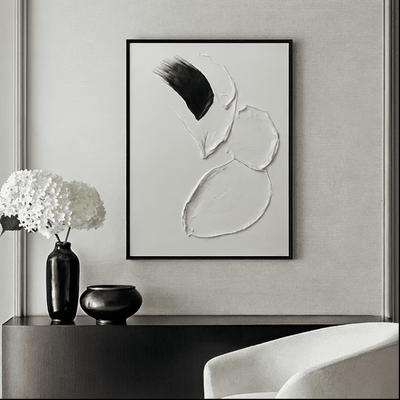 Regent Monochrome 3D Paint Stroke Effect Canvas Wall Art - I Accessories 