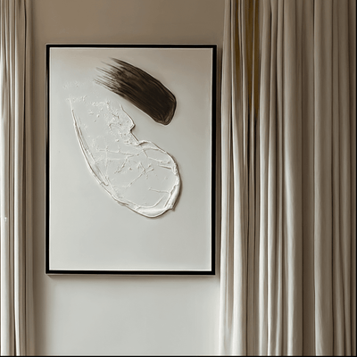 Regent Monochrome 3D Paint Stroke Effect Canvas Wall Art - III Accessories 
