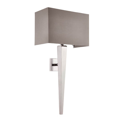 Reign Silver Wall Light With Neutral Shade Lighting 