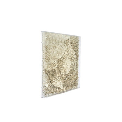 Remy Cream Textured Wall Art in Acrylic Frame Accessories 
