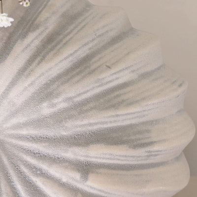 Renew White Textured Shell Decorative Vase Accessories 