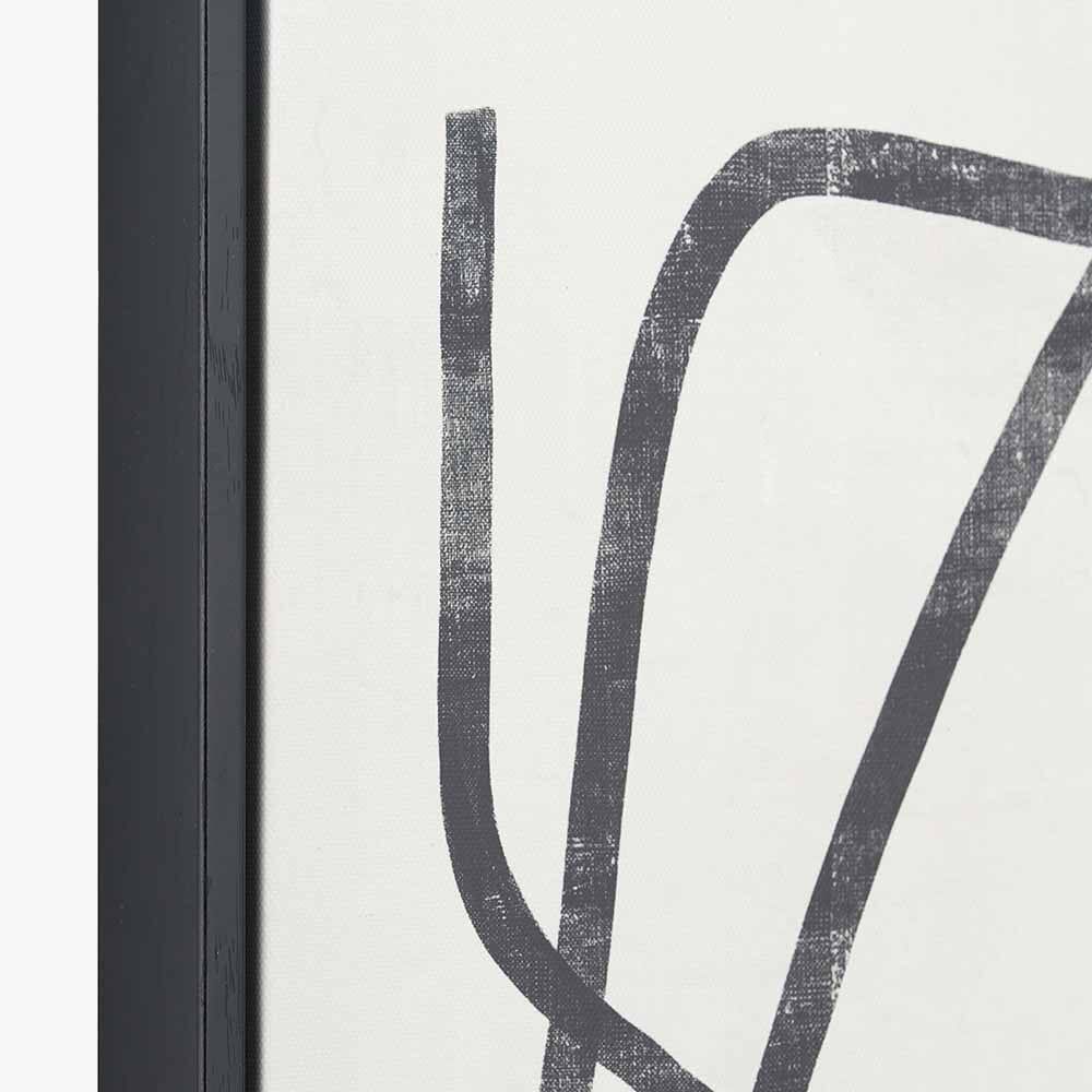 Robyn Black Squiggle Framed Canvas Wall Art - Set of 2 Accessories 