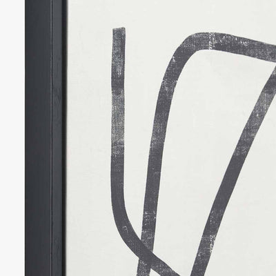 Robyn Black Squiggle Framed Canvas Wall Art - Set of 2 Accessories 