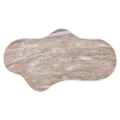 Rolter Neutral Marble Coffee Table with Brushed Brass Base Furniture 